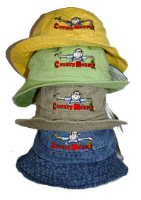 Chunky Monkey logo bucket hats for kids