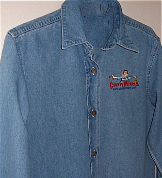 Chunky Monkey logo denim shirt